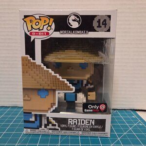 Funko POP 8-Bit Mortal Kombat X Raiden Gamestop 14 Vinyl Figure